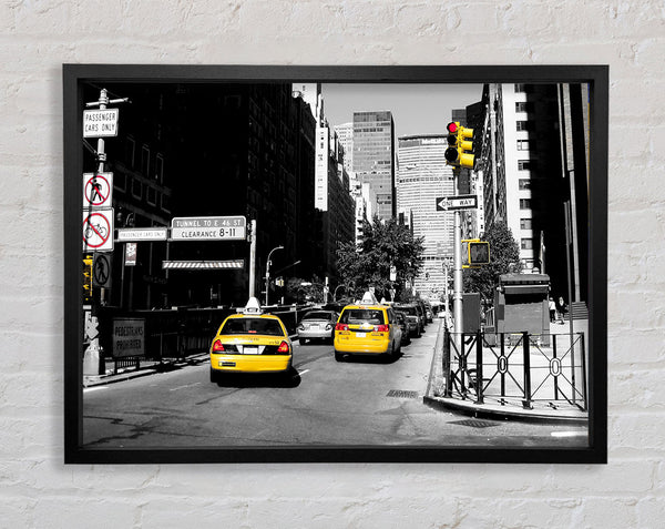 New York City Taxi Cab Framed Print
