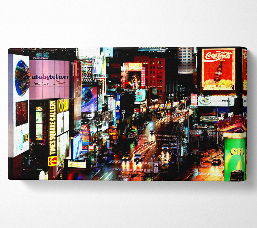  A Canvas Print of New York City Times Square Lights Canvas Print