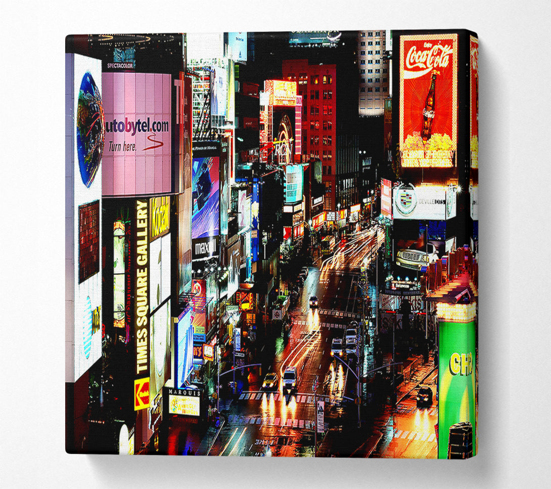  A Canvas Print of New York City Times Square Lights Canvas Print