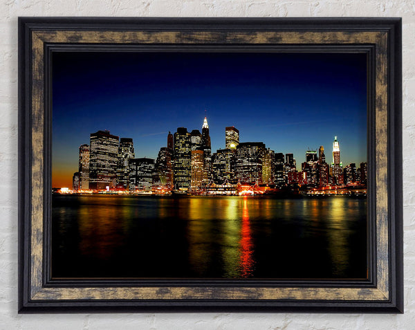 New York City View From Jersey Framed Print