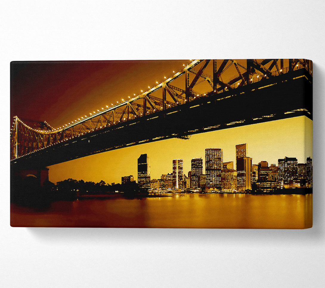  A Canvas Print of New York City View From Under Brooklyn Bridge Canvas Wall Art