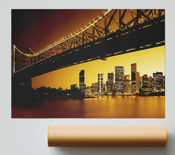 New York City View From Under Brooklyn Bridge Giclee Print