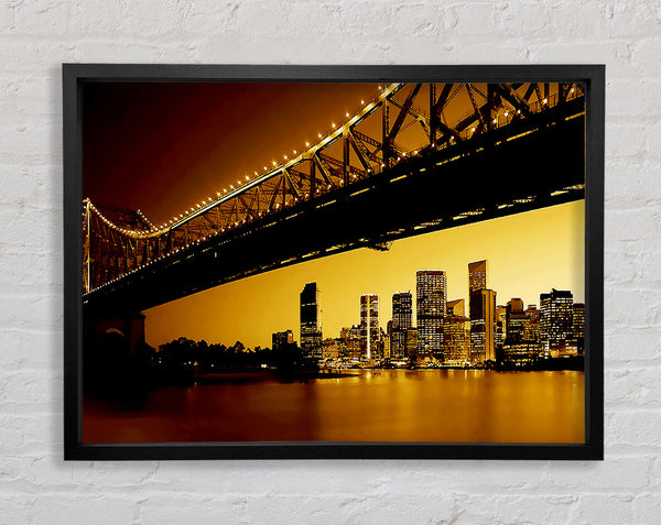 New York City View From Under Brooklyn Bridge Framed Print
