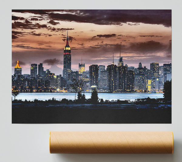New York City Waters Below The Clouds Giclee Print