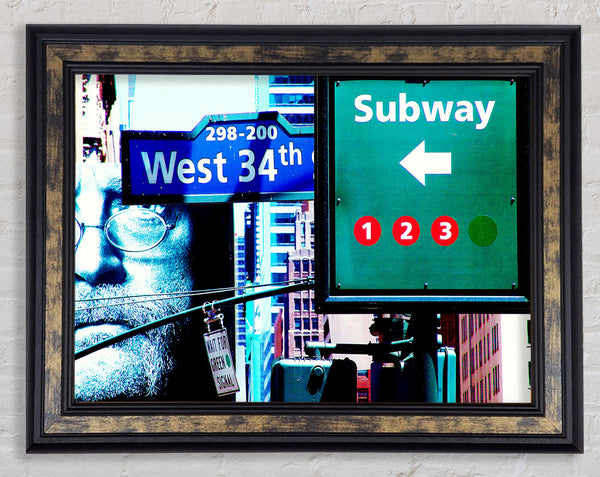 New York City West 34Th Street Framed Print