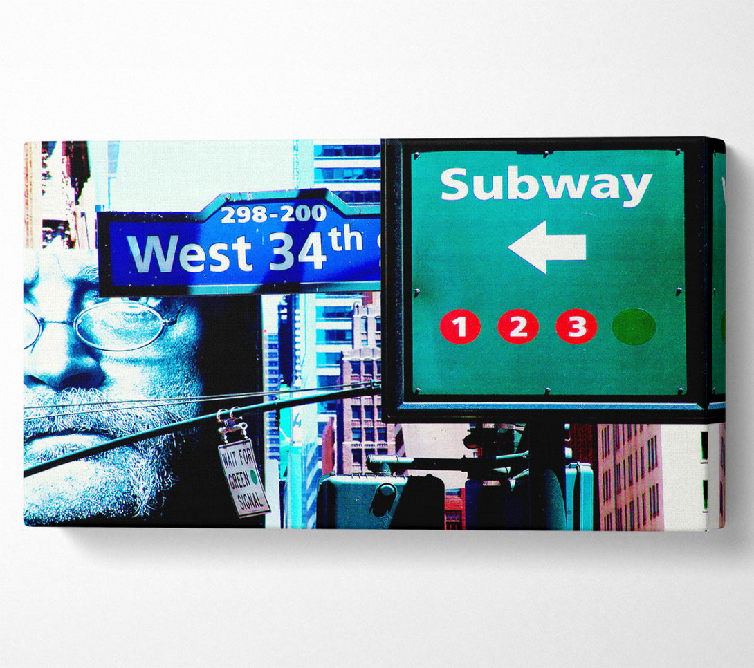  A Canvas Print of New York City West 34Th Street Canvas Print