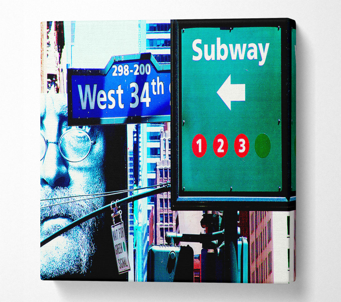  A Canvas Print of New York City West 34Th Street Canvas Print