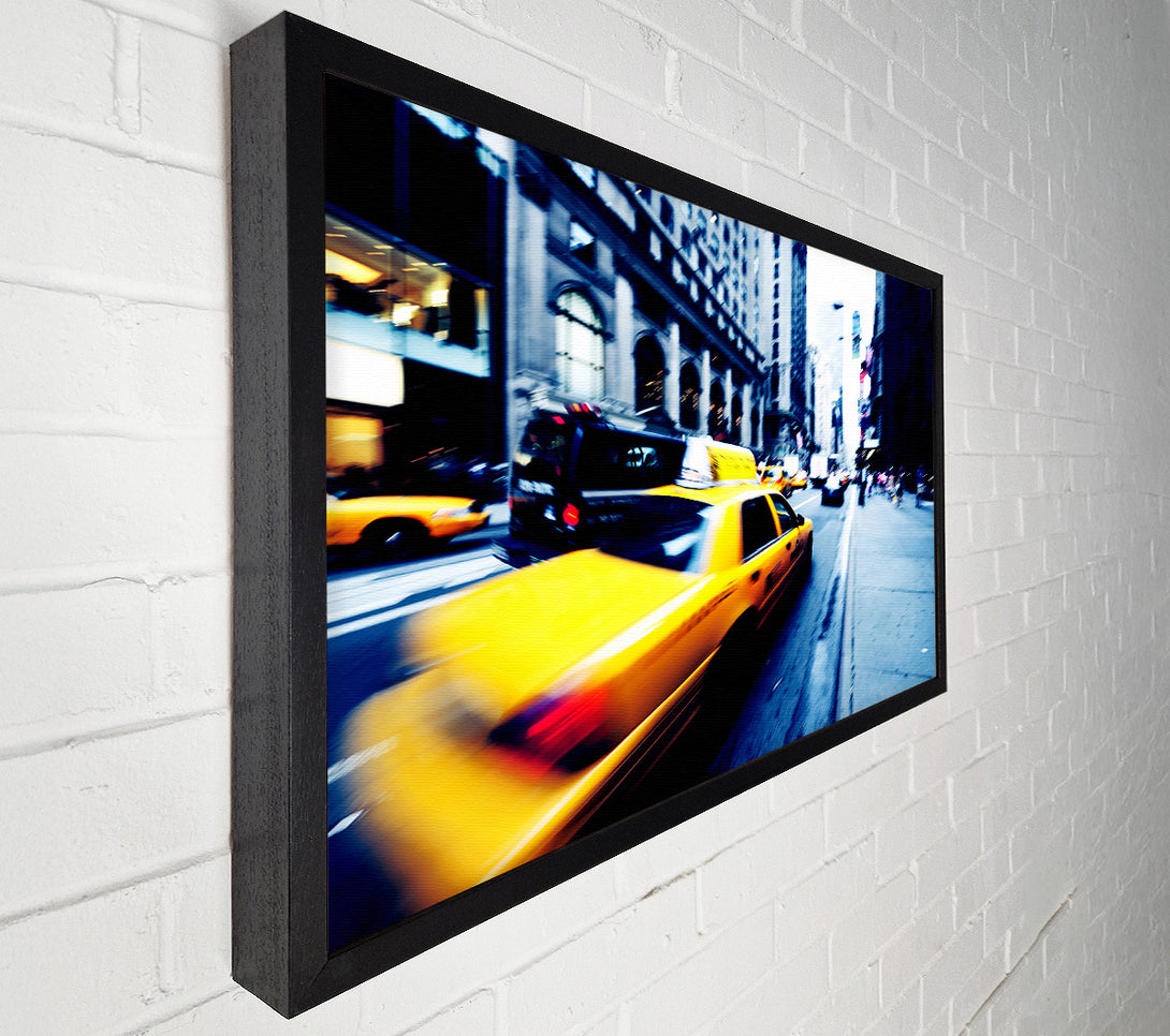  A Canvas Print of New York City Yellow Cab Blur Canvas Wall Art