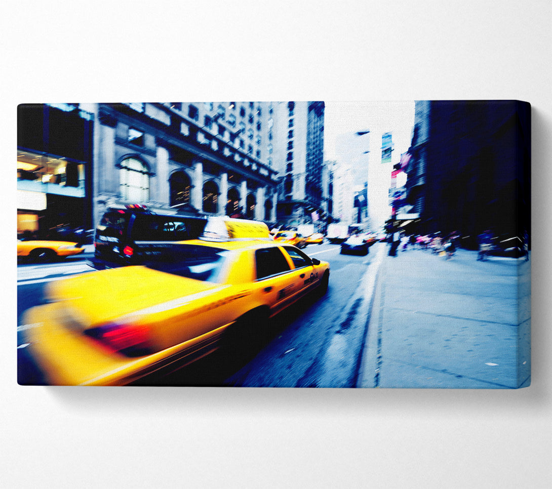  A Canvas Print of New York City Yellow Cab Blur Canvas Wall Art