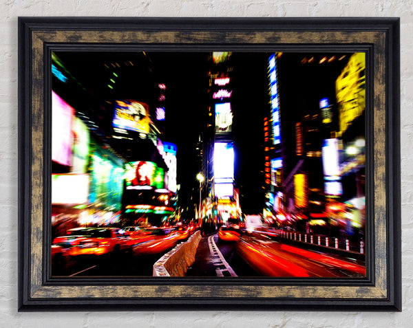 New York City Yellow Cab Traffic Jam Framed Print
