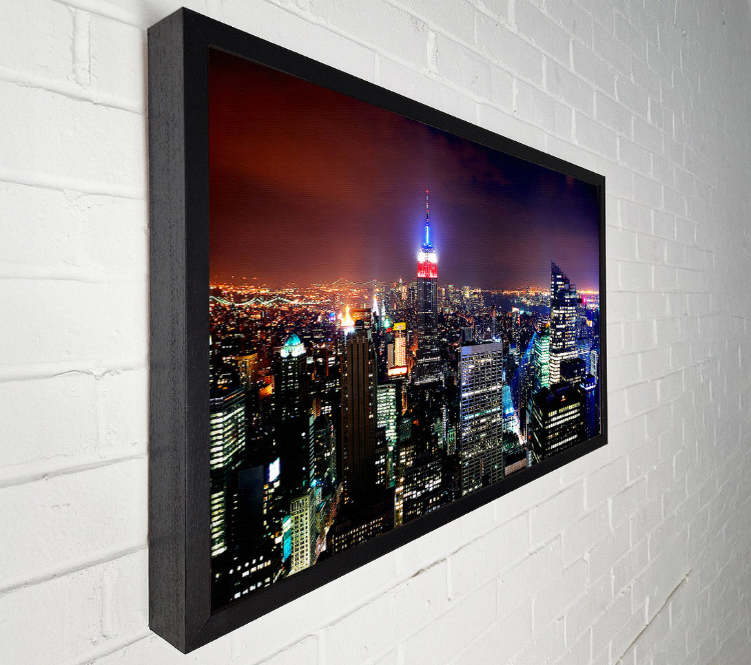  A Canvas Print of New York Empire State Glow Canvas Art