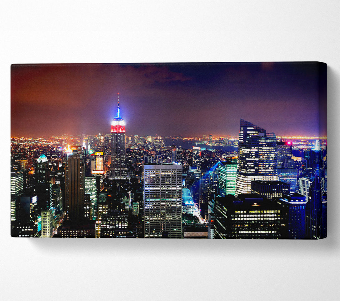  A Canvas Print of New York Empire State Glow Canvas Art