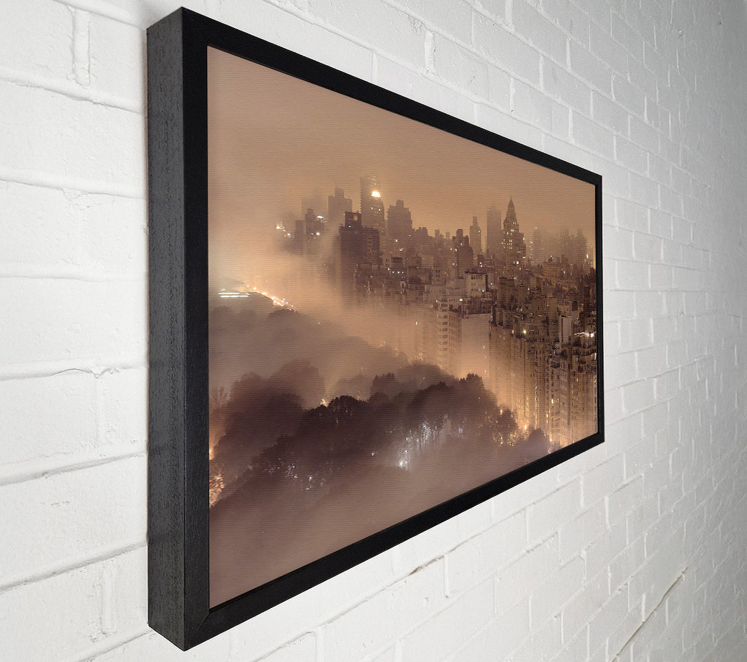  A Canvas Print of New York Fog Canvas Wall Art