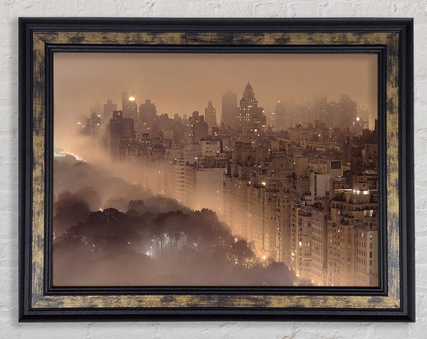 New York Fog Framed Print