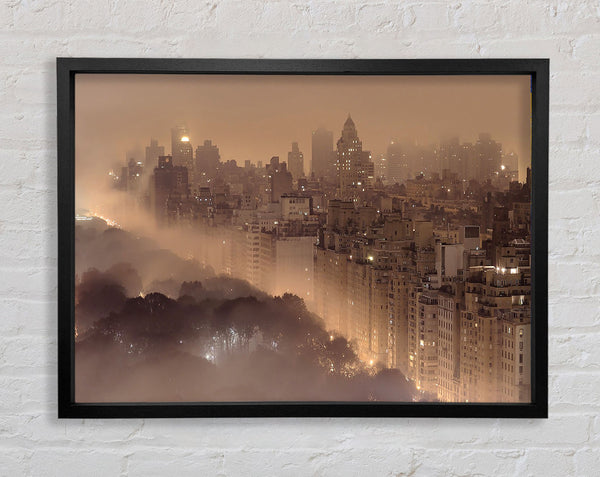New York Fog Framed Print