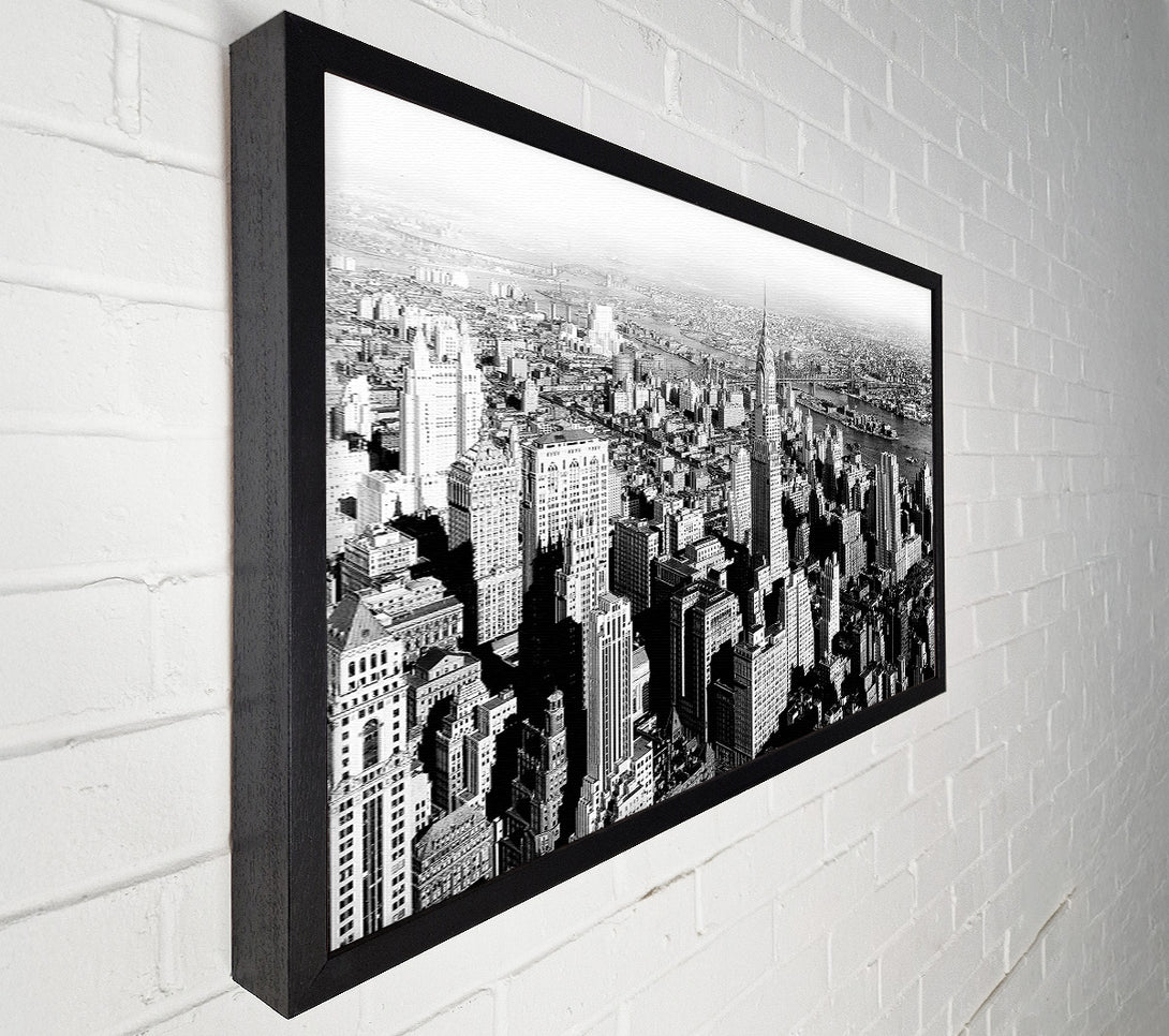  A Canvas Print of New York Retro B n W Canvas Wall Art