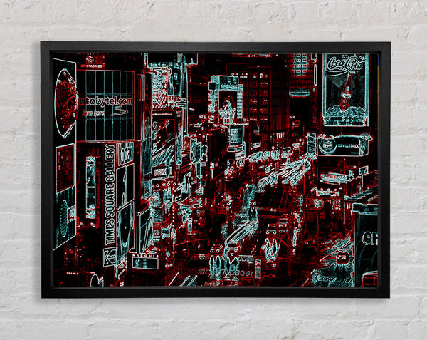 New York Rush Hour Psychedelic Framed Print