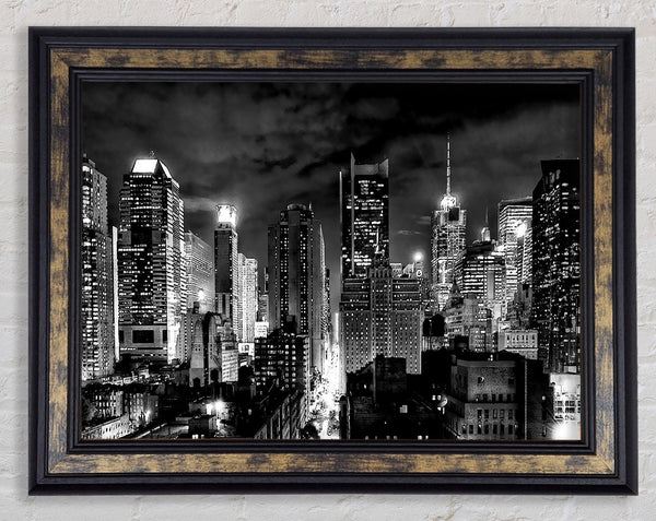 New York Streets B n W Framed Print
