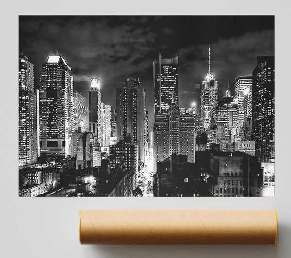 New York Streets B N W Print