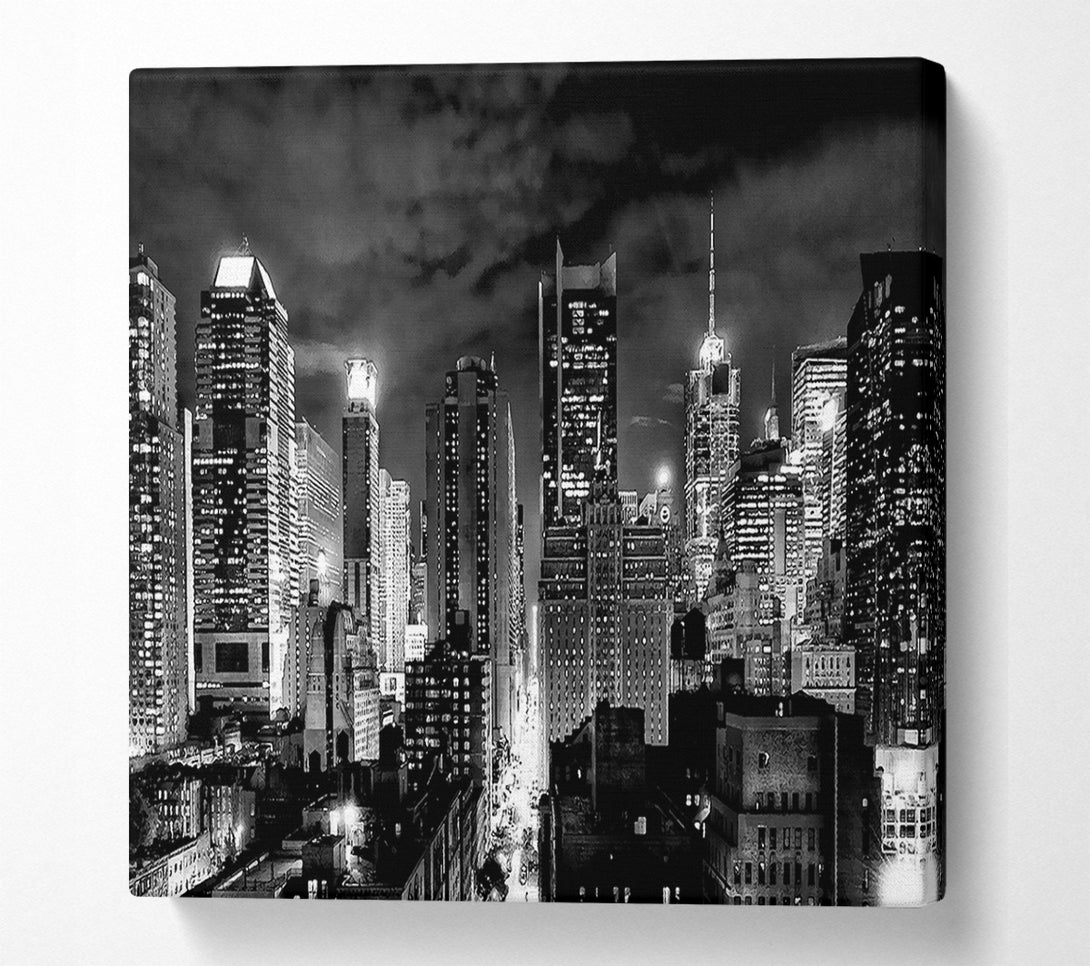  A Canvas Print of New York Streets B n W Canvas Art