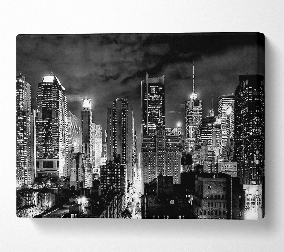  A Canvas Print of New York Streets B n W Canvas Art