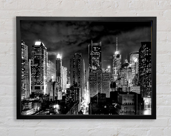 New York Streets B n W Framed Print