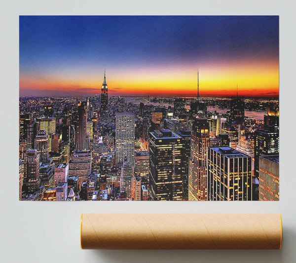 New York Sundown Giclee Print