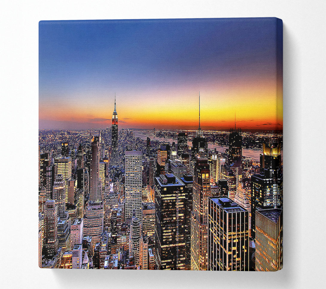  A Canvas Print of New York Sundown Canvas Art