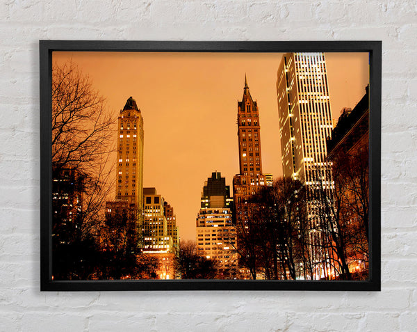 New York Sunset Framed Print