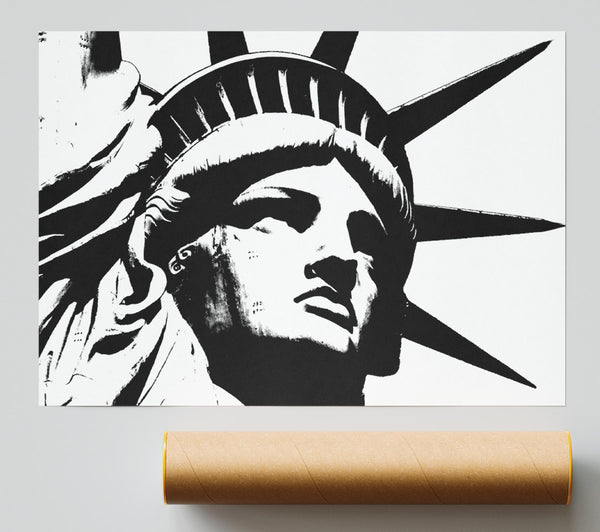 New York The Statue Of Liberty B N W Giclee Print