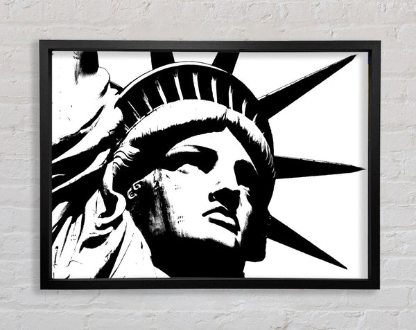 New York The Statue Of Liberty B n W Framed Print