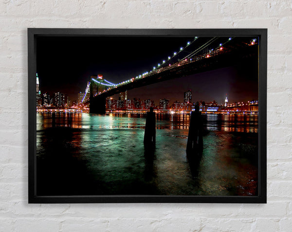 New York View From The Waters Edge Framed Print