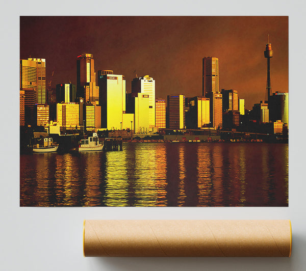 New Zealand Golden Glow Poster