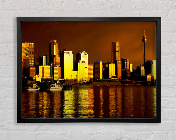 New Zealand Golden Glow Framed Print