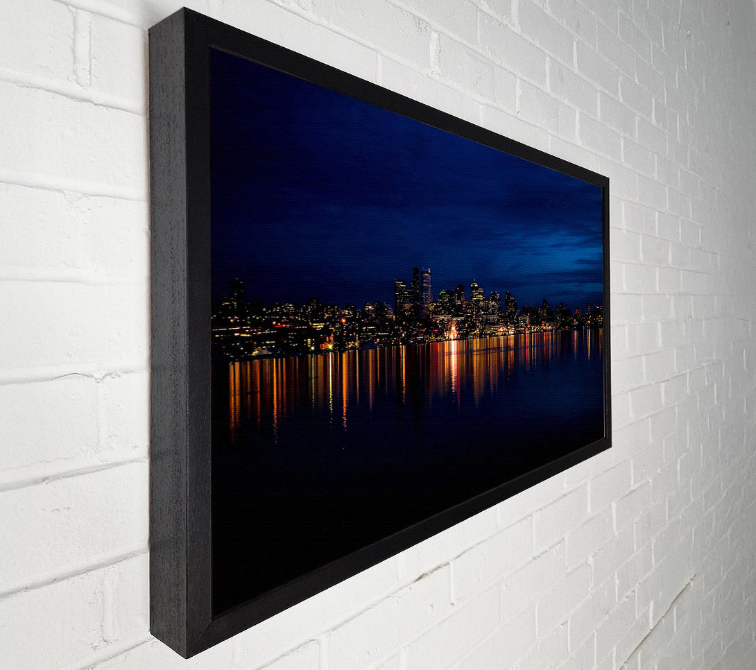  A Canvas Print of Night City Lights Canvas Art