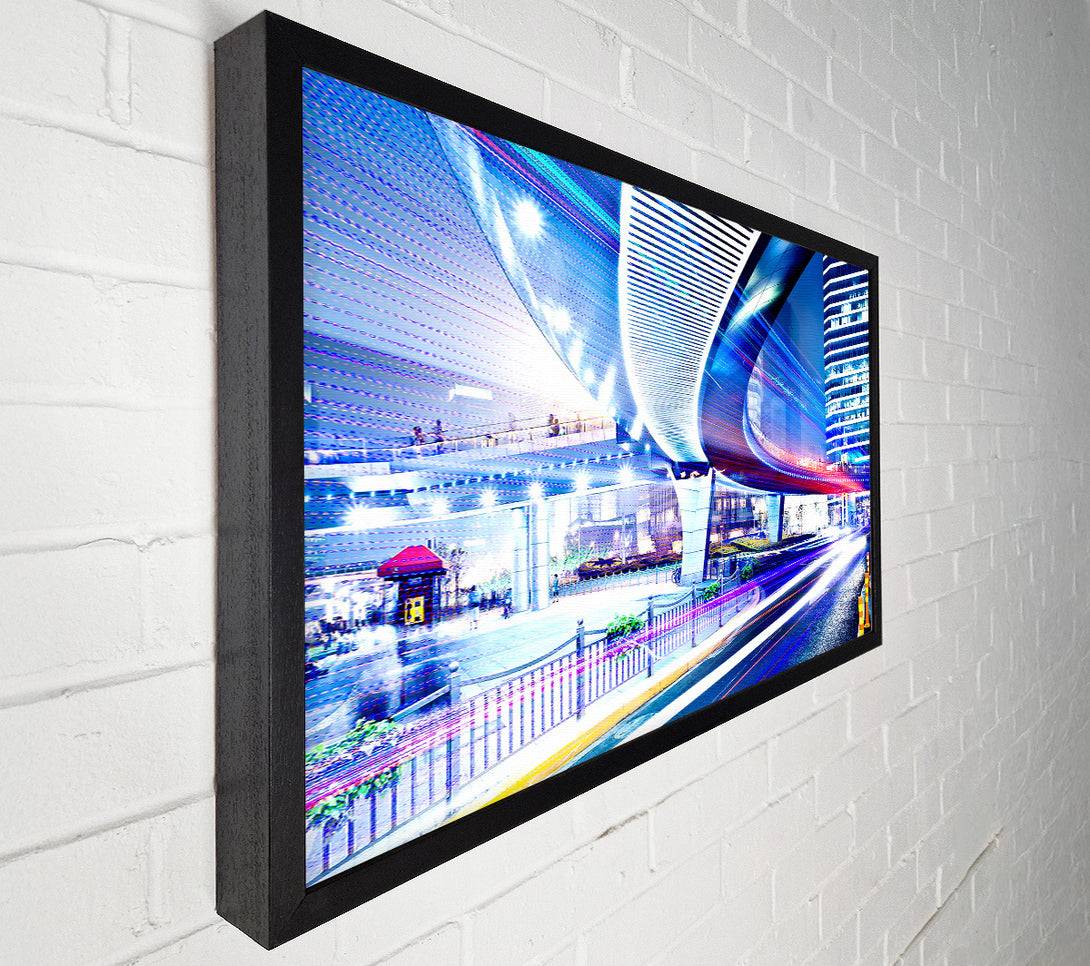  A Canvas Print of Night Urban Traffic Canvas Print