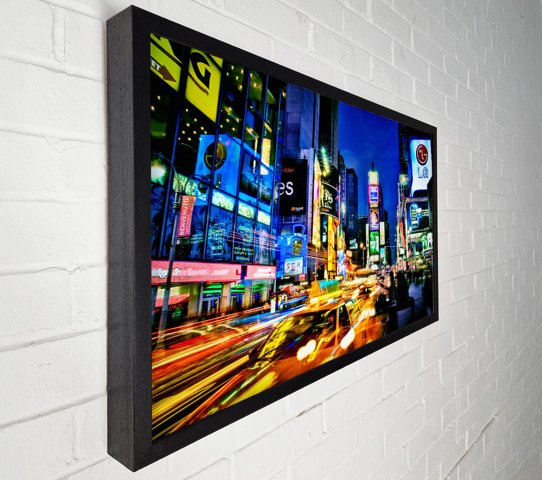  A Canvas Print of Nyc 5Th Avenue Taxi Blur Canvas Wall Art