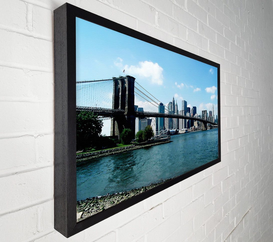 A Canvas Print of Nyc Brooklyn Blue Canvas Art