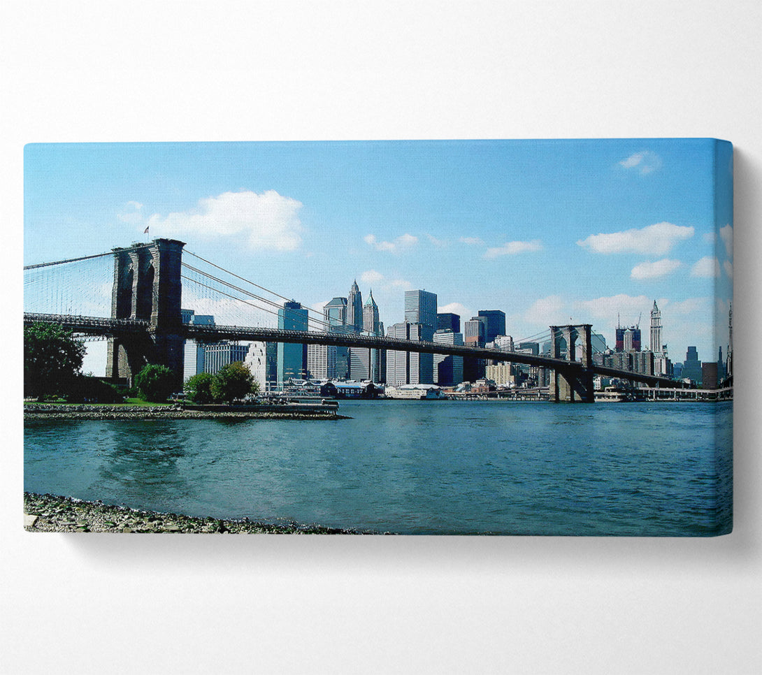  A Canvas Print of Nyc Brooklyn Blue Canvas Art