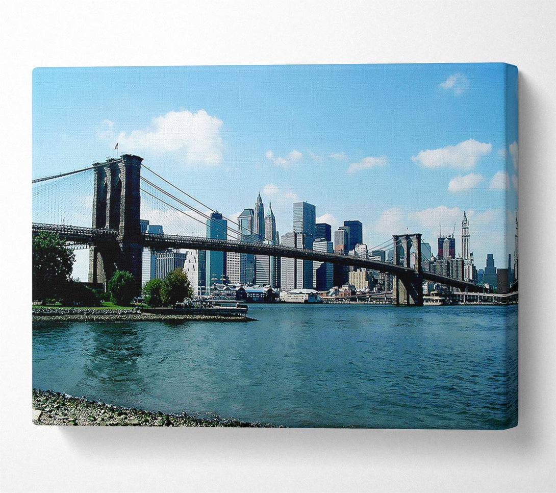  A Canvas Print of Nyc Brooklyn Blue Canvas Art