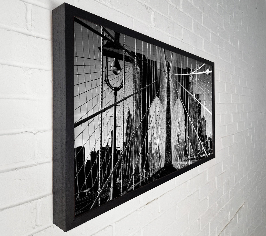  A Canvas Print of NYC Brooklyn Bridge Architect B n W Canvas Print