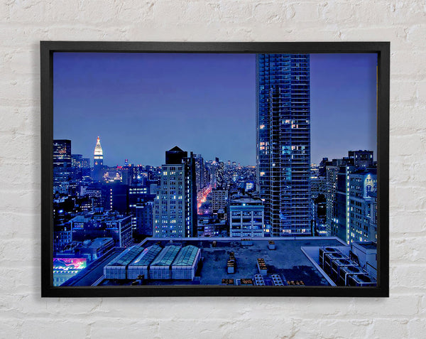Nyc Empire State Building Afar Framed Print