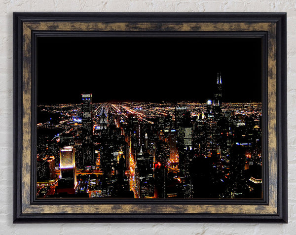 Nyc Night Lights Framed Print