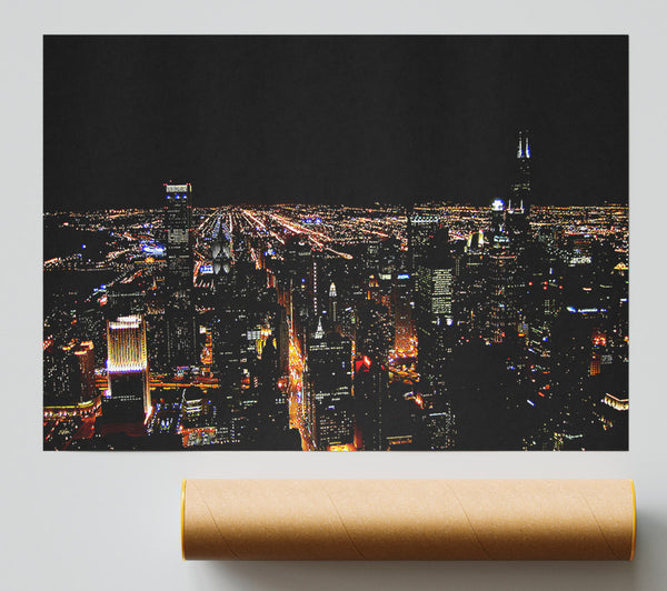 Nyc Night Lights Print