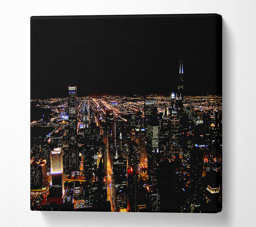  A Canvas Print of Nyc Night Lights Canvas Print