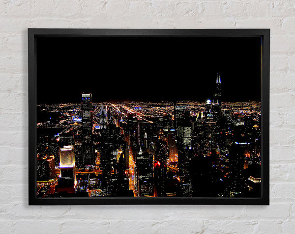 Nyc Night Lights Framed Print