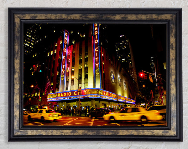 Nyc Radio City Music Hall Framed Print