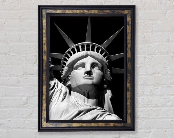 Nyc The Big Apple Statue Of Liberty Framed Print
