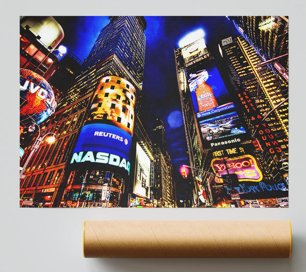 Nyc Times Square Lights Poster
