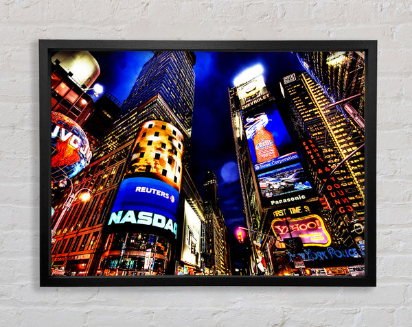 NYC Times Square Lights Framed Print